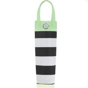 JOY Deluxe Insulated Wine Cooler Tote Bag mint/black/white NWOT